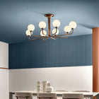 Tee Oval Semi Flush Mount