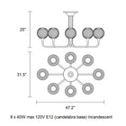 Tee Oval Semi Flush Mount