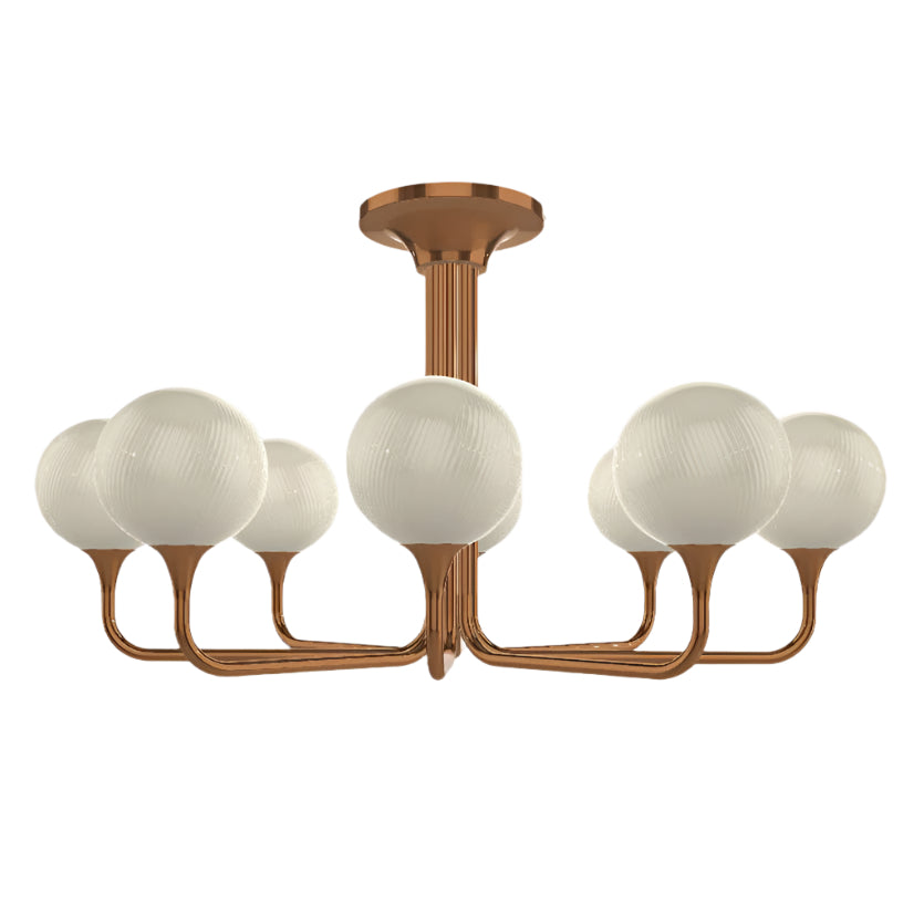 Tee Oval Semi Flush Mount