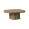 Alder Oval Lounge/Coffee Table  option Coffee Waste Earth Grey