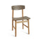 Conscious 3162 Dining Chair  option Coffee Waste Dark / Natural Lacquered Oak