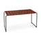 Ocean Rectangular Dining Table  option Burnt Red