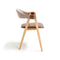 Mathilda Stackable Dining Chair  option Caramello Cire Soft Leather (B0240) / Tonus 4 240 Grey (A1842)