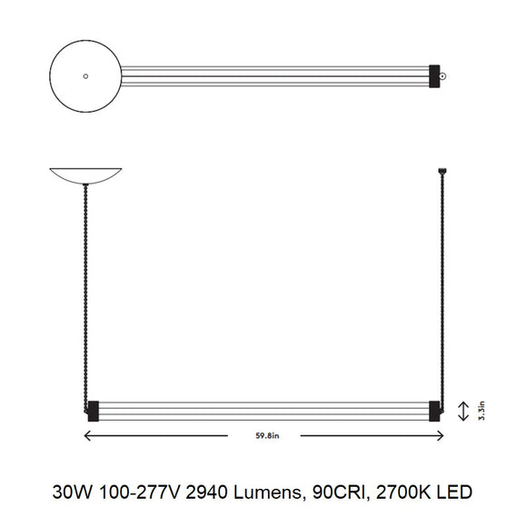 Delphi Horizontal LED Pendant Light