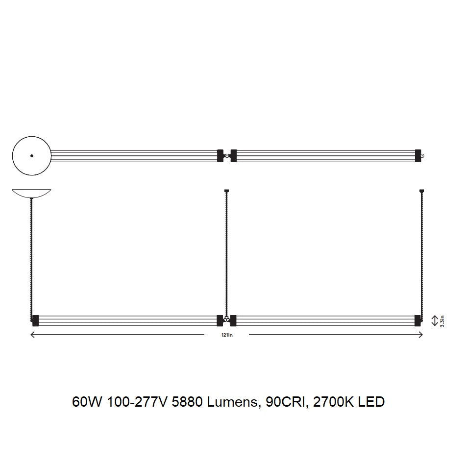 Delphi Horizontal LED Pendant Light