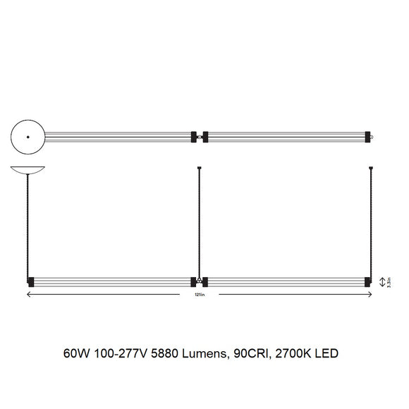 Delphi Horizontal LED Pendant Light