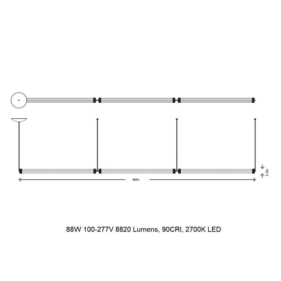 Delphi Horizontal LED Pendant Light
