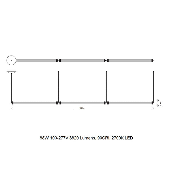 Delphi Horizontal LED Pendant Light