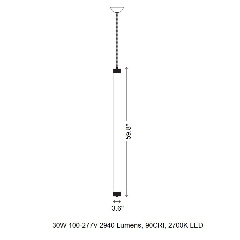 Delphi Vertical LED Pendant Light
