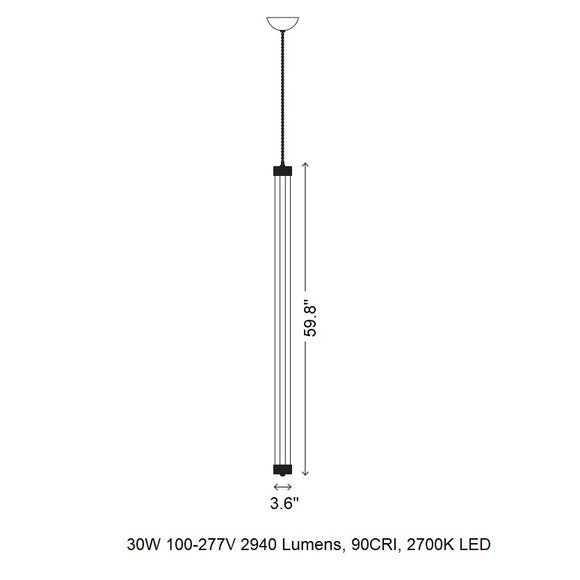 Delphi Vertical LED Pendant Light