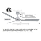 Alessandra Outdoor Ceiling Fan with Light