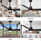 Alessandra Outdoor Ceiling Fan with Light