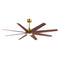 Ariella Outdoor Ceiling Fan With Light  option Walnut Tone