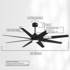 Ariella Outdoor Ceiling Fan With Light