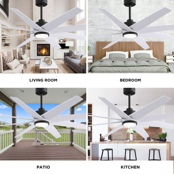 Ariella Outdoor Ceiling Fan With Light