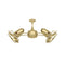 Duplo Dinamico Ceiling Fan  option Brushed Brass