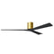 Irene H3 XLarge Close to Ceiling Fan  option Brushed Brass