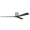 Irene H3 XLarge Close to Ceiling Fan  option Brushed Pewter