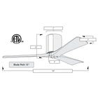 Irene H3 XLarge Close to Ceiling Fan