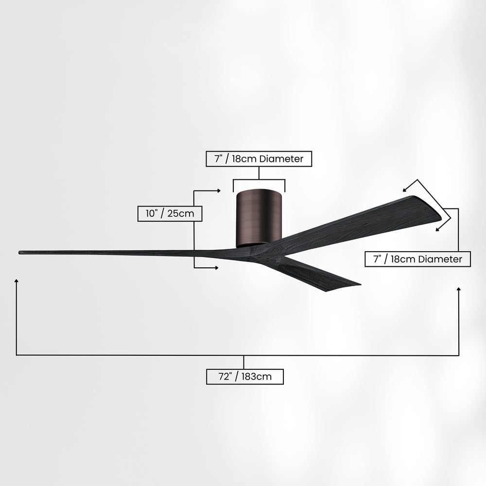 Irene H3 XLarge Close to Ceiling Fan