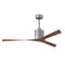 Molly Outdoor Ceiling Fan  option Brushed Nickel / Walnut Tone