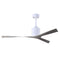 Molly Outdoor Ceiling Fan  option Gloss White / Brushed Nickel