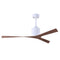 Molly Outdoor Ceiling Fan  option Gloss White / Walnut Tone