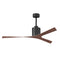Molly Outdoor Ceiling Fan  option Matte Black / Walnut Tone