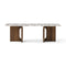 Androgyne Lounge Table  option Walnut / Calacatta Viola