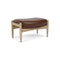 The Seal Low Back Lounge Chair  option Natural Oak / 0329 - Brown Dakar