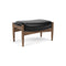 The Seal Ottoman  option Walnut / 0842 - Black Dakar