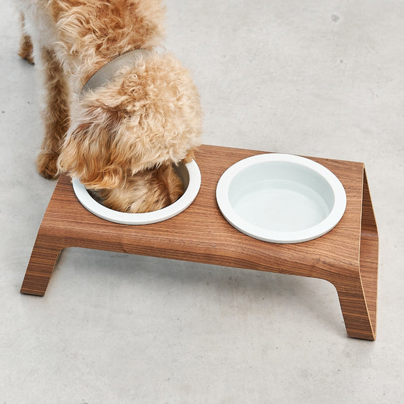 Desco Dog Feeder with Porcelain Bowl