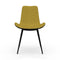 Dalia S M_Q TS Dining Chair  option Yoredale Pastel Yellow TFG5 front and Secret Faux Leather Black E0N4 back / Black EN