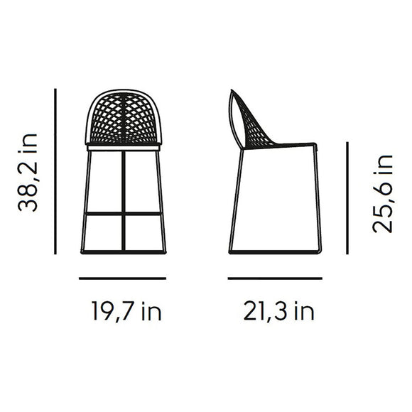Guapa H65 M CU Counter Stool