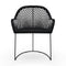 Guapa P M CU Dining Armchair  option Tuscan Hide Black C3N4 / Graphite EG