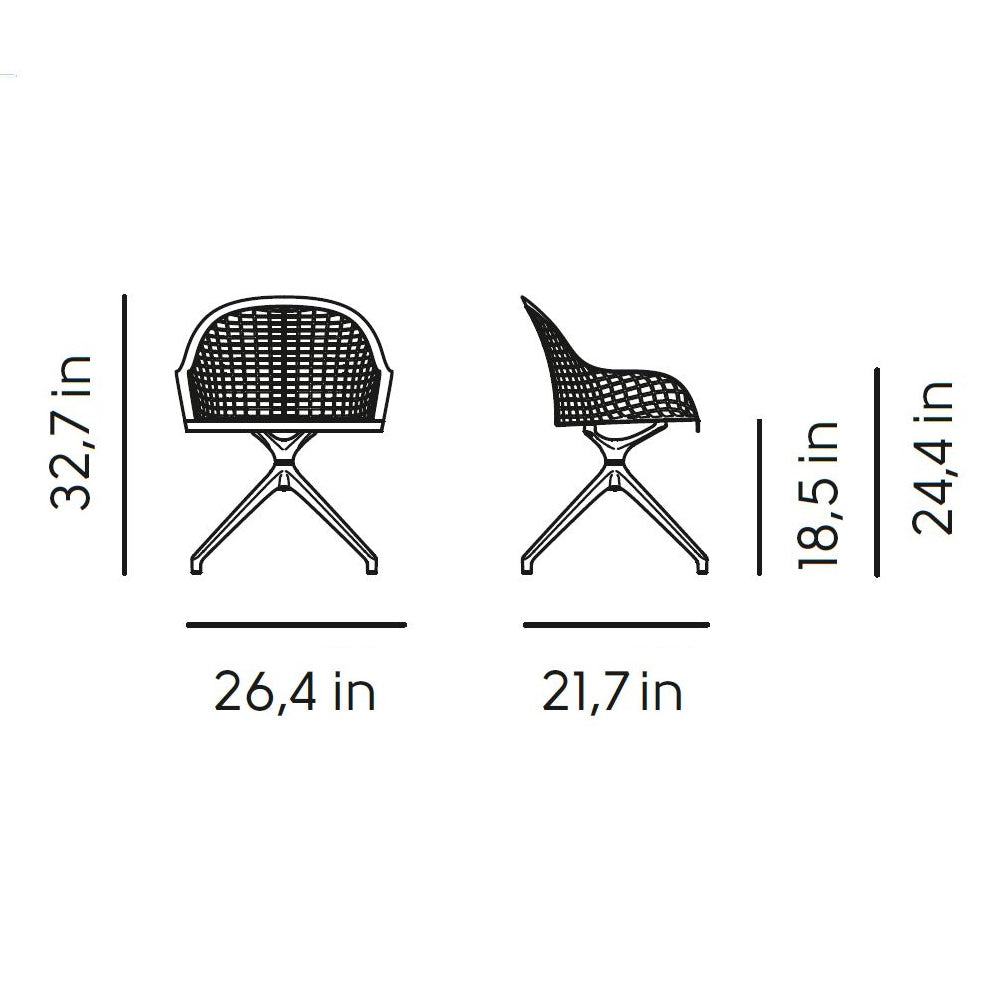 Guapa P MX CU Swivel Armchair