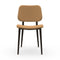 Joe S M TS/L Dining Chair  option Fiore Leather Sahara P0S4 / Brown E6 with Veneered Flamed Walnut I24 Back