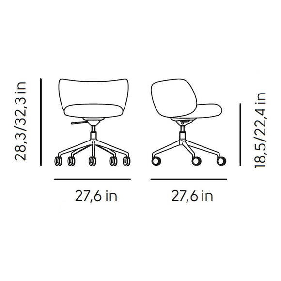Mys DP TS Swivel Armchair