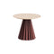 Plisse Coffee Table  option MB2 Beige Travertino Romano / FP Bulgaro Red / Small: 15.7 in diameter