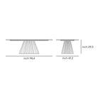 Plisse Elliptical Dining Table