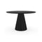 Plisse Round Dining Table  option MN4 Black Marquinia / EN Black / Small: 47.2 in diameter
