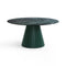 Plisse Round Dining Table  option MVE Green Tinos / EL Dark Green / Large: 59.1 in diameter