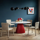 Plisse Round Dining Table