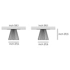 Plisse Round Dining Table