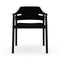 Suite P L CU Dining Armchair  option Tuscan Hide Black C3N4 / Lacquered Ash Stained Black F04