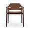 Suite P L CU Dining Armchair  option Tuscan Hide Brown C3M2 / Lacquered Ash Stained Dark Brown F26