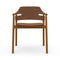 Suite P L CU Dining Armchair  option Tuscan Hide Brown C3M2 / Lacquered Ash Stained Natural Oak F52