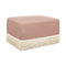 Crawford Gliding Ottoman  option Rose Boucle with Ivory Tassel Fringe
