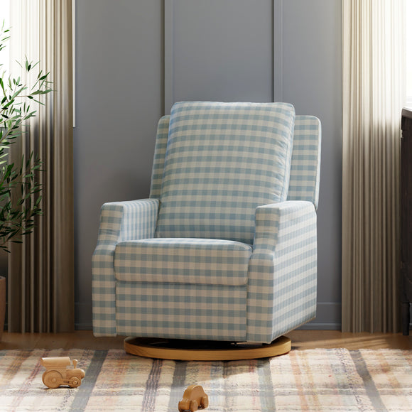 Crewe Recliner and Swivel Glider with Wood Base