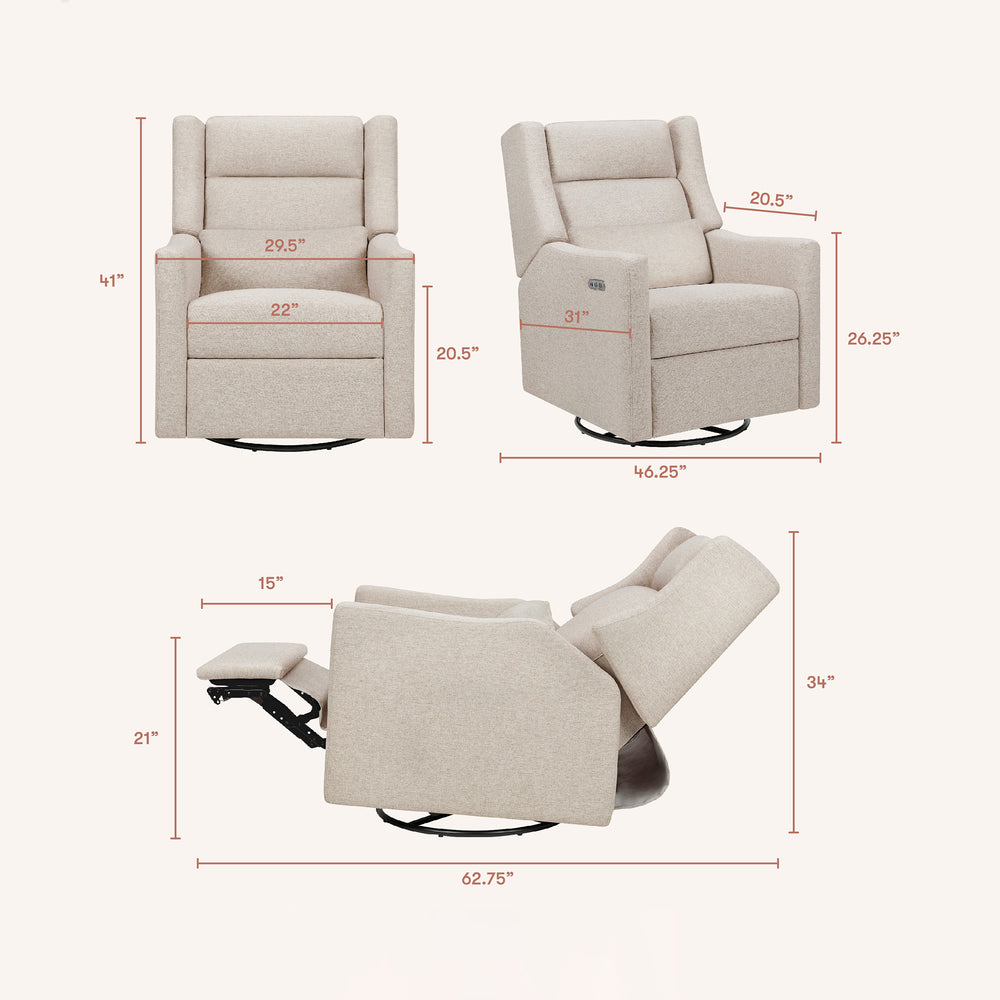 Kiwi Plus Glider Recliner with Electronic Control and USB